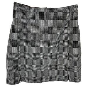 Brandy Melville Plaid Mini Skirt Black White Check Schoolgirl Vintage XS